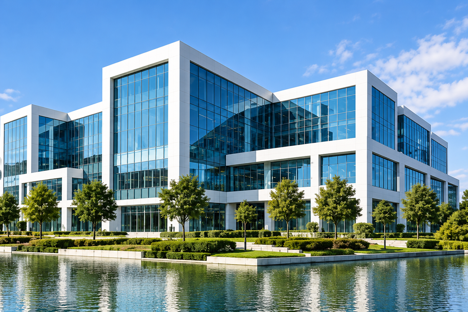 AI-enhanced view of the China research and development centre, based on the Tauke brochure
